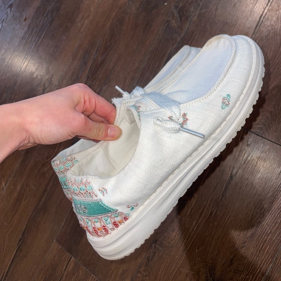 Hey Dudes Slip Ons Boho and Turquoise detailing - Picture 3 of 4